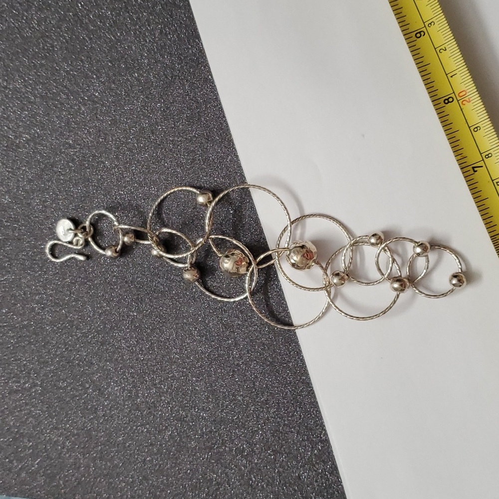 Sterling Silver 925 Circles and Balls Tennis Bracelet